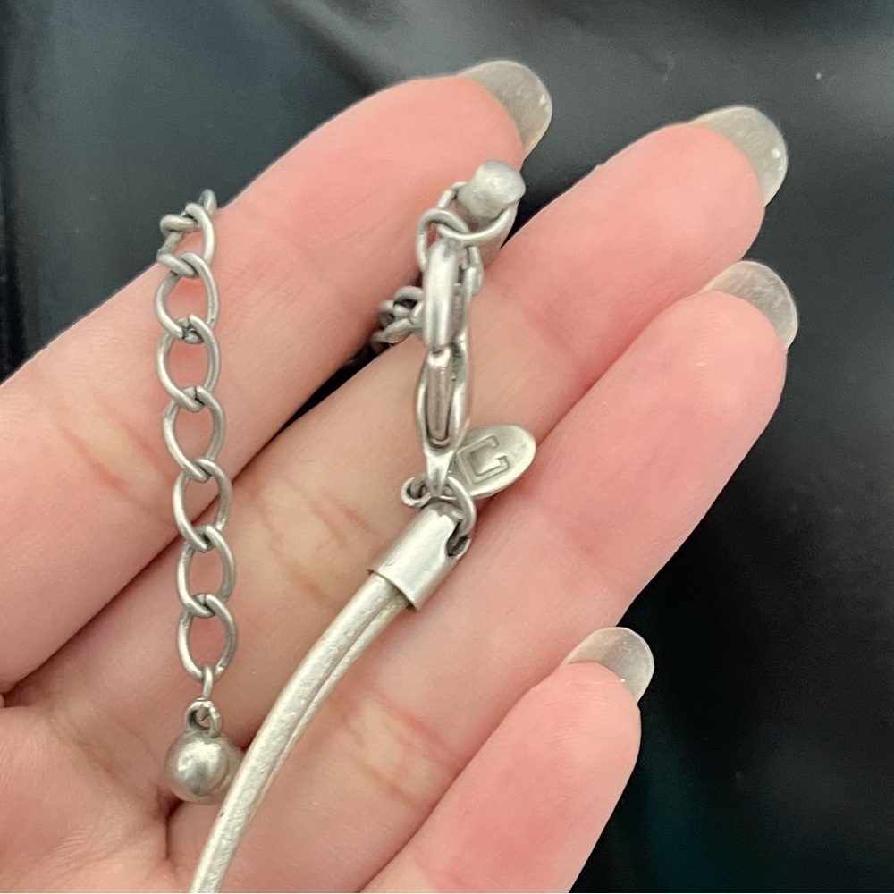 Chicos Silver Tone Rectangular Statement Necklace - image 5